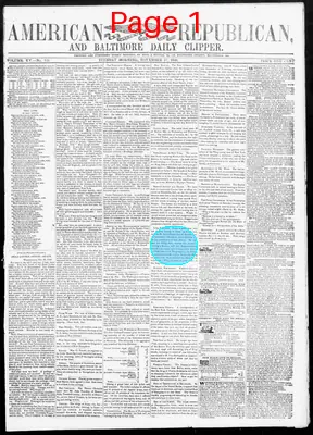 Page thumbnail for American Republican And Baltimore Daily Clipper