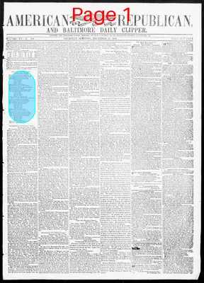 Page thumbnail for American Republican And Baltimore Daily Clipper