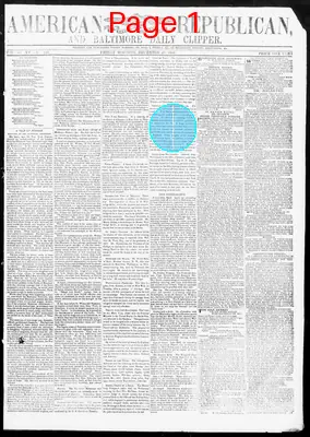 Page thumbnail for American Republican And Baltimore Daily Clipper