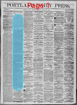 Page thumbnail for The Portland Daily Press