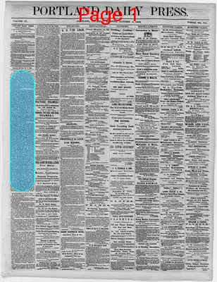 Page thumbnail for The Portland Daily Press