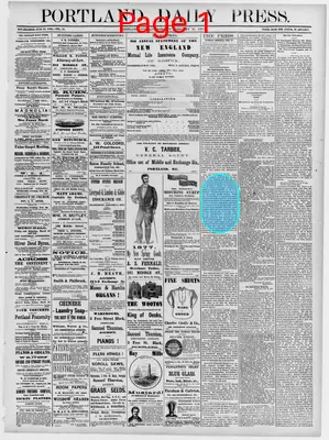Page thumbnail for The Portland Daily Press