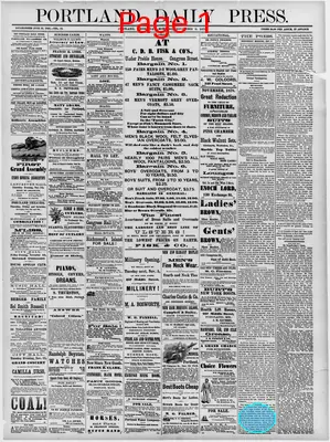 Page thumbnail for The Portland Daily Press