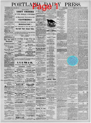 Page thumbnail for The Portland Daily Press
