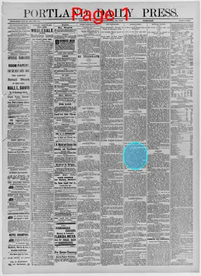 Page thumbnail for The Portland Daily Press