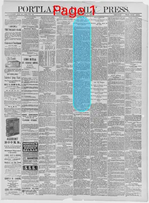 Page thumbnail for The Portland Daily Press