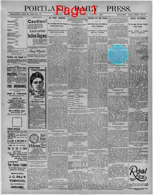 Page thumbnail for The Portland Daily Press
