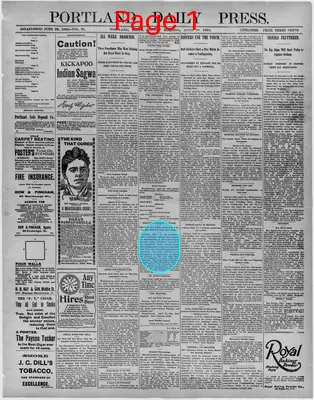 Page thumbnail for The Portland Daily Press