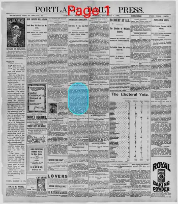 Page thumbnail for The Portland Daily Press