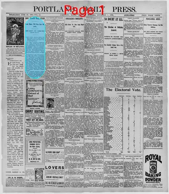 Page thumbnail for The Portland Daily Press