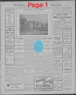Page thumbnail for The Portland Daily Press