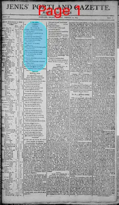 Page thumbnail for Jenks' Portland Gazette. Maine Advertiser