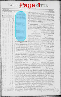 Page thumbnail for Portland Gazette, And Maine Advertiser