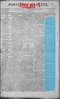 Page thumbnail for Portland Gazette, And Maine Advertiser
