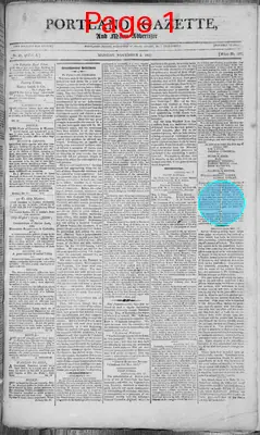 Page thumbnail for Portland Gazette, And Maine Advertiser