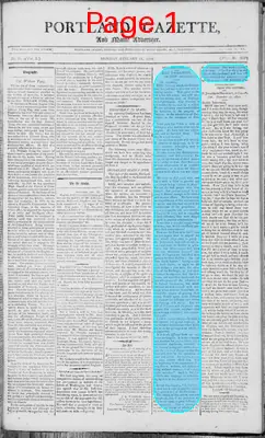 Page thumbnail for Portland Gazette, And Maine Advertiser
