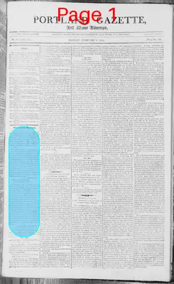 Page thumbnail for Portland Gazette, And Maine Advertiser