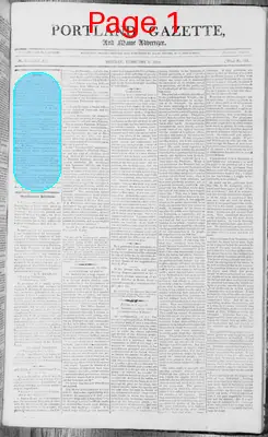 Page thumbnail for Portland Gazette, And Maine Advertiser