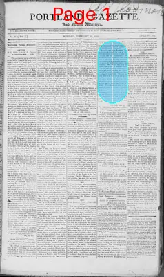 Page thumbnail for Portland Gazette, And Maine Advertiser