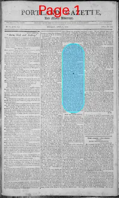 Page thumbnail for Portland Gazette, And Maine Advertiser