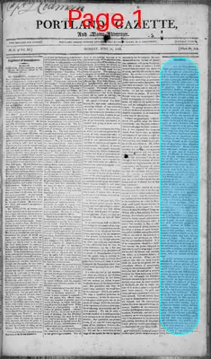 Page thumbnail for Portland Gazette, And Maine Advertiser