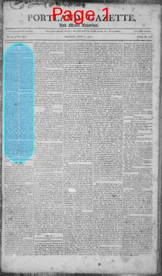Page thumbnail for Portland Gazette, And Maine Advertiser
