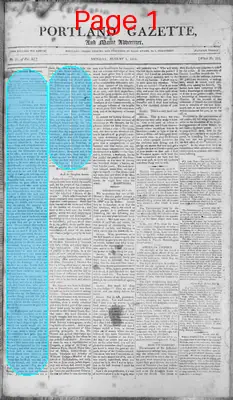 Page thumbnail for Portland Gazette, And Maine Advertiser