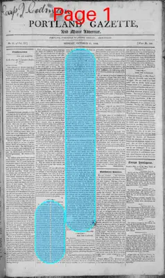 Page thumbnail for Portland Gazette, And Maine Advertiser
