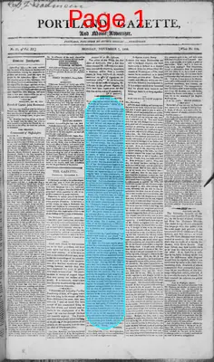 Page thumbnail for Portland Gazette, And Maine Advertiser