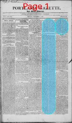 Page thumbnail for Portland Gazette, And Maine Advertiser