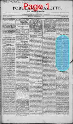 Page thumbnail for Portland Gazette, And Maine Advertiser