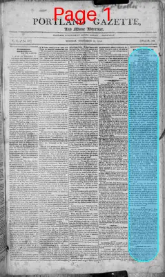 Page thumbnail for Portland Gazette, And Maine Advertiser