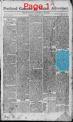 Page thumbnail for Portland Gazette, And Maine Advertiser