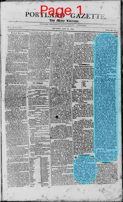 Page thumbnail for Portland Gazette, And Maine Advertiser