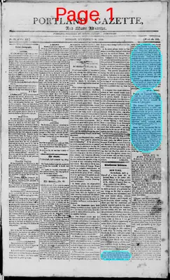 Page thumbnail for Portland Gazette, And Maine Advertiser