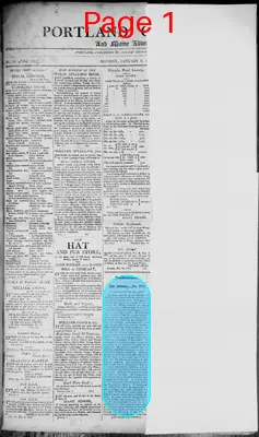 Page thumbnail for Portland Gazette, And Maine Advertiser