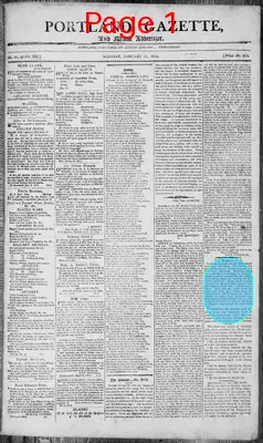 Page thumbnail for Portland Gazette, And Maine Advertiser