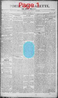 Page thumbnail for Portland Gazette, And Maine Advertiser