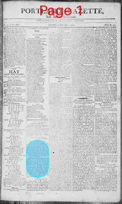 Page thumbnail for Portland Gazette, And Maine Advertiser