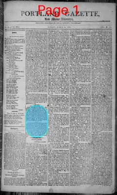 Page thumbnail for Portland Gazette, And Maine Advertiser