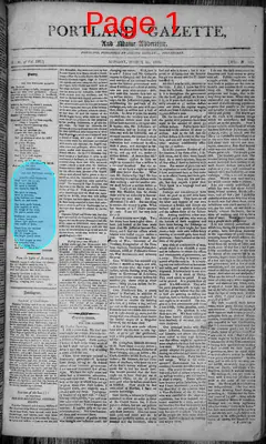Page thumbnail for Portland Gazette, And Maine Advertiser
