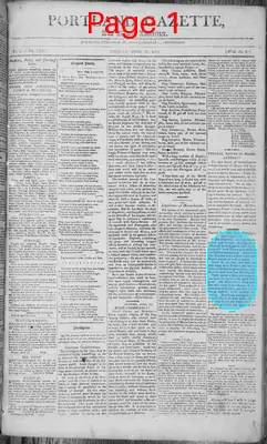 Page thumbnail for Portland Gazette, And Maine Advertiser