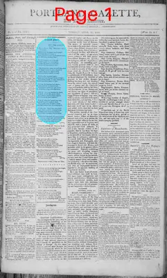Page thumbnail for Portland Gazette, And Maine Advertiser