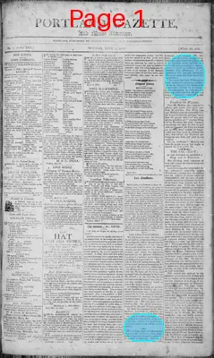 Page thumbnail for Portland Gazette, And Maine Advertiser