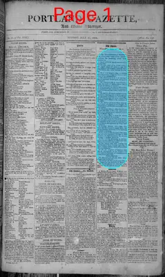 Page thumbnail for Portland Gazette, And Maine Advertiser