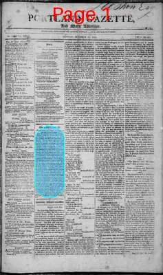 Page thumbnail for Portland Gazette, And Maine Advertiser