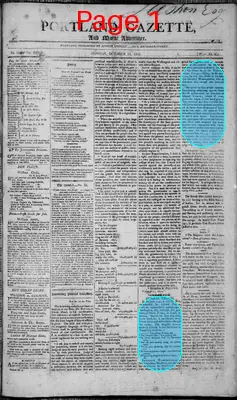 Page thumbnail for Portland Gazette, And Maine Advertiser