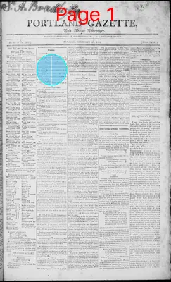 Page thumbnail for Portland Gazette, And Maine Advertiser