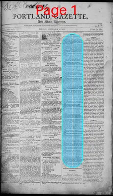 Page thumbnail for Portland Gazette, And Maine Advertiser