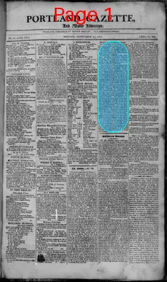 Page thumbnail for Portland Gazette, And Maine Advertiser